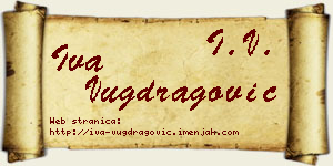 Iva Vugdragović vizit kartica